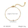 Estilo Europeo y Americano Transfronterizo Acero Inoxidable Hoja Oro 18K Cadena Moda Simple Cadena Retorcida Pulsera Titanio Versátil para Mujer Ins Venta al por Mayor
