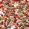 Cuentas de Vidrio de Color Sólido para Otoño e Invierno, Cuentas de Arroz Pintadas, Cuentas Redondas de Color Mixto, Cuentas Planas, Cuentas para Hilo, Materiales para Collar Hecho a Mano DIY, Cadena para Teléfono