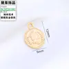 Colgante de moneda de constelación ojo de diablo chapado en oro de 14k de cobre puro de alta gama material para manualidades pendientes colgante de collar