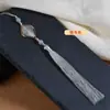 Colgante de Borla Dorada de 13 cm de Largo con Nudo Chino, Accesorio para Ropa Tradicional, Decoración de Borla
