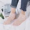 Calcetines de encaje finos de verano para mujer, calcetines cortos casuales versátiles para dama, calcetines transpirables que absorben el sudor para mujer