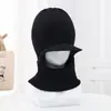 Gorro de lana de invierno con ala para proteger las orejas para hombres de mediana edad y ancianos, gorro de tigre para ciclismo al aire libre, gorro de punto de una sola pieza que protege el cuello