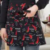 Mandil Corto Negro de Mesero para Hombres y Mujeres, Adecuado para Hoteles, Restaurantes, Establecimientos de Comida Occidental, Cafeterías y Cocinas