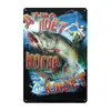 Ciência popular isca da sorte pesca retro pintura em lata bar churrasco milk tea parede pendurar na parede transfronteiriço comércio exterior pintura decorativa