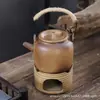 Juego de té de gres para olla con asa juego completo de cerámica Juego de té Kung Fu para el hogar simple estufa de carbono estufa para tetera té