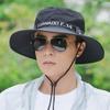 Novo chapéu masculino dobrável, chapéu de pesca, chapéu de sol ao ar livre, chapéu de sol anti-uv de verão, chapéu de pescador, moderno