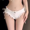 Bikini Sexy de Mezclilla con Cuello Blanco para Mujer, Estilo Spice Girl, con Abertura, para Vacaciones en Aguas Termales, Pecho Pequeño, Triángulo de Gama Alta