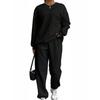 Outono e Inverno 2025 Roupas Europeias e Americanas Transfronteiriças Nova Moda Tricotado Jacquard Pulôver Jaqueta Calças Casual Conjunto de Duas Peças