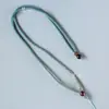 Cordão Pingente Corda Masculino e Feminino Corda Tecida à Mão Pingente DIY Folha Pequena Sândalo Vermelho Corda Tecida Atacado