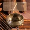 Tigela Cantante em Forma de Cruz da Escritura de Lótus Nepalesa, Tigela de Som de Buda, Tigela Cantante, Terapia Sonora, Tigela de Cobre para Meditação, Ornamento de Tigela de Cobre para Meditação