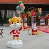 Escultura de Tigre de Año Nuevo 2022 Red Social Tienda de Centro Comercial Puerta Decoración de Año Nuevo Tigre del Zodiaco Grande de Dibujos Animados Adornos de Piso