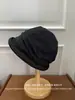 2026 Nuevo Gorro de Punto Retro Plegado con Borde Enrollado Estilo Japonés para Mujer, Moderno y Versátil, Gorro de Pescador Azul Marino para Adelgazar la Cara