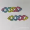 Parte Superior de Zapato Calada con Pedrería y Pintura en Spray Arcoíris, Accesorios Decorativos para Zapatos, Materiales y Materiales Auxiliares para Zapatos Semi-Terminados con Suela Compuesta de Cuero, Venta al por Mayor desde el Fabricante