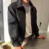 Chaqueta corta de solapa versátil de estilo retro moderno, estilo primavera y otoño, con cremallera, abrigo de moda de nicho estilo americano, moda masculina versátil