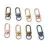 Llavero de aleación de zinc con hebilla y cerradura para puerta, de metal negro, dorado, rosa, verde y antiguo.