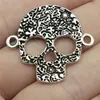 32X30Mm 3.4g Multicolor DIY Accesorios para Collar Pulsera Conector Conector de Calavera