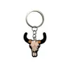Chaveiro de Cowboy Ocidental PVC Borracha Macia Rosto Pequeno Porta-Chaves Bolsa Roupa Fone de Ouvido Pingente diy Pequeno Presente