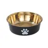 Directo de Fábrica Mascota doble capa acero inoxidable cuenco gato cuenco perro antideslizante resistente a caídas comedero anti-golpes cuenco comida perro al por mayor