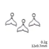 Pingente de Cauda de Baleia Oca Multicor 12x9,7 mm 0,2 g, Modelo Popular de Exportação