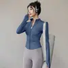 Roupa de Yoga, Top Esportivo de Corrida com Zíper, Gola Alta e Manga Longa para Fitness, Jaqueta Hot Girl, Jaqueta Esportiva Feminina com Cintura Marcada