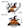 Adesivos Estáticos de Halloween Transfronteiriços Atacado Abóbora Chapéu de Mago Morcego Adesivos Decoração de Vitrine Adesivos de Janela Removíveis
