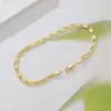 Pulsera de Cadena Sencilla Básica Versátil Lisa para Mujer, Pulsera Lateral con Flor Grabada de Coche Europeo y Americano, Venta Caliente Transfronteriza