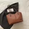 Bolsa Grande Capacidade Retrô Feminina Outono 2025 Nova Moda Cor Contrastante Ombro Axila Bolsa de Mão Casual para o Trabalho