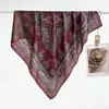 2026 Nuevo Primavera, Otoño, Invierno Cálido Bufanda Cuadrada de 90cm Bufanda Floral Estilo Coreano Calentador de Cuello de Terciopelo Chal para Mujer