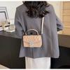 Bolso de Hombro Diamante 2024 Verano Nueva Moda Trendy Color Puro Versátil Bolso Cuadrado Pequeño Bolso Diamante para Mujer Bolso Cruzado Casual
