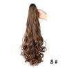 Peruca de rabo de cavalo com presilha para cabelo longo e cacheado, ondas grandes, rabo de cavalo alto, trança, garra, peruca de rabo de cavalo cacheado