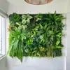 Pared de Fondo Decorativa de Enverdecimiento Vertical Césped Biónico Pared de Imagen Flor de Rosa Planta de Enverdecimiento Rosa Pared Vegetal Artificial Verde Planta