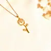 Collar de Flor Cruzada de Lujo Nicho Incrustado con Pedrería Estilo Caliente Versión Coreana para Mujer Temperamento Tulipan Joyería al por Mayor Cobre Ecológico