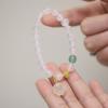 Pulseira de Ágata Branca com Contas para Mulheres, Garra de Gato de Calcedônia, Luxo Leve, Sensação de Alto Padrão, Jogo Cultural, Contas Budistas, Joia de Pulseira, Mais Vendida no Atacado