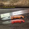 Faca dobrável com padrão de madeira mini faca portátil faca de autodefesa para atividades ao ar livre faca de chaveiro faca portátil de aço inoxidável