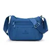 Bolsa de ombro em tecido de nylon para mulheres, grande capacidade, multicamadas, casual, adequada para o trajeto diário, leve, tecido de nylon, bolsa de maternidade