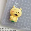 Accesorios de Algodón Resina Felices de Dibujos Animados Bricolaje Pegamento de Crema Funda de Teléfono Pasador Adorno para el Cabello Llavero Decoración Accesorio para el Cabello
