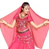 Enfeites de lenço de dança Dança indiana Dança indiana Dança do ventre Performance de dança Celebridade da internet Saree Véu com borda dourada Xale com bordado pesado