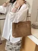 Nuevo Bolso de Hombro Tejido Minimalista de Nicho, Bolso de Mano tipo Canasta Versátil de Moda, Bolso de Axila de Gama Alta para Mujer