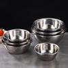 Bacia de Aço Inoxidável Não Magnético Espessada Pequena Lado Inverso Ajustável Tanque Doméstico Cozinha Bacia para Lavar Legumes Bacia para Sopa Cantina Bacia Multiuso Bacia para Rosto