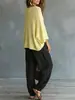 Suéter de Punto Calado Estilo Retro Playa Europeo y Americano con Cuello en V Profundo, Hombros Caídos, Mangas Murciélago, Corte Holgado, Efecto Adelgazante, Top Pulóver de Color Sólido