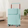 Maleta de Marco de Aluminio Modelo Nuevo 2026 para Hombres, Maleta de Carrito de Gama Alta para Mujeres, Maleta de Viaje Elegante y Resistente a Golpes con Asa Ancha y Cerradura de Combinación