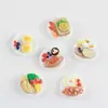Mini Casa de Muñecas simulación desayuno comida miniatura plato pan tostado pan resina comida y modelo de juego adornos pequeños hechos a mano