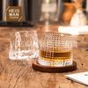 Vaso Giratorio Creativo con Base, Vaso de Whiskey Pintado a Mano Artificial, Vaso de Vino para Descompresión de Bar, Vaso Giratorio al por Mayor
