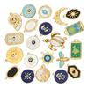 Colgante DIY de acero de titanio con ojos de elefante de palma para mujer, sol, abeja, tortuga, tornillo, joyería de acero inoxidable, collar colgante