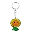 Plantas Transfronterizas Contra. Llavero de Zombies Dibujo Animado PVC Goma Suave Llavero Colgante para Mochila Accesorios Decoraciones DIY