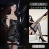 Elegante gato de leche lencería sexy nueva chica caliente sexy costuras tirantes PU cuero brillante ajustado ultra corto ajustado a la cadera X16