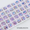 Diamante para Nail Art Dongzhou Autêntico 10mm Quadrado Gordo Fundo Pontiagudo Diamante para Joias DIY Acessórios Diamante de Vidro Colorido Revestido Brilhante Lote