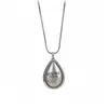 Elegante Pingente de Gota de Prata Estilo Coreano Minimalista com Letra Pingente de Gota de Água Colar Simples Moderno Corrente para Clavícula Joia com Toque de Luxo