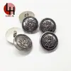 Atacado Plástico Galvanizado Botão Pé Alto Espada Dupla Padrão Vintage Casaco Trench Coat Botão Botão Decorativo