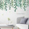 Plantas de Jardim estilo Nórdico decoração fresca para casa folha de videira verde adesivos de parede MG9073